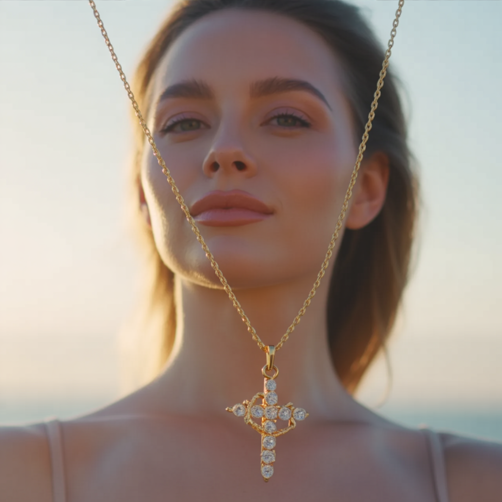 CRUZ CORONA DIVINA™ — Bañada en oro 18K (OFERTA 2X1)