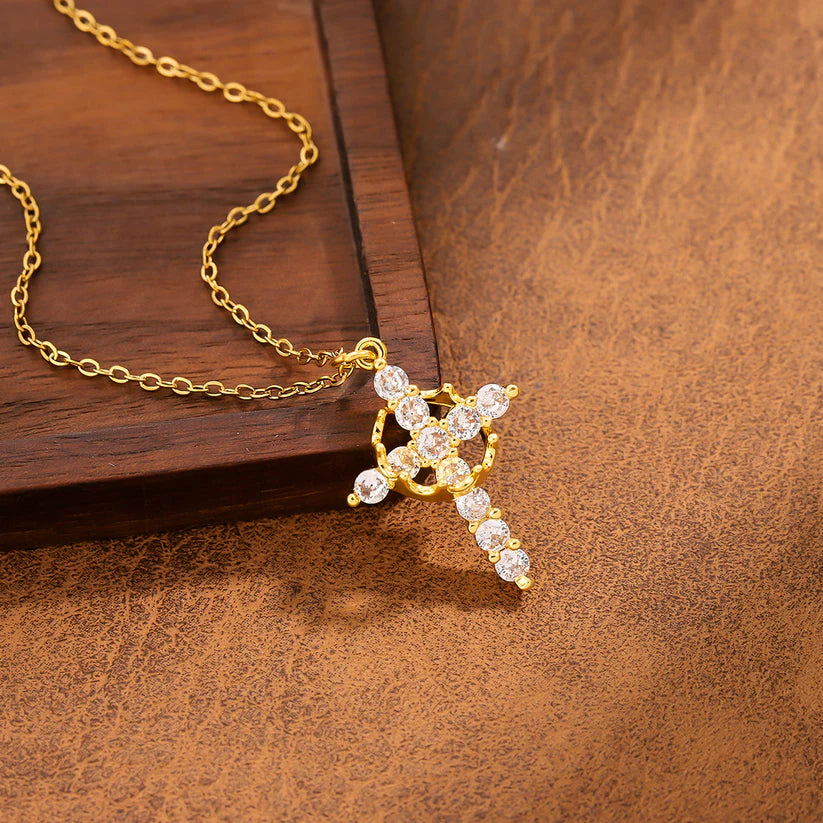 CRUZ CORONA DIVINA™ — Bañada en oro 18K (OFERTA 2X1)
