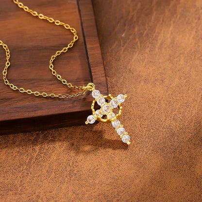 CRUZ CORONA DIVINA™ — Bañada en oro 18K (OFERTA 2X1)