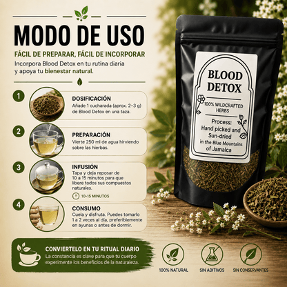 BLOOD DETOX™ | Té Depurativo de Hierbas Silvestres de Jamaica 🌿 (2X1 · 2 Sobres de 250 g)
