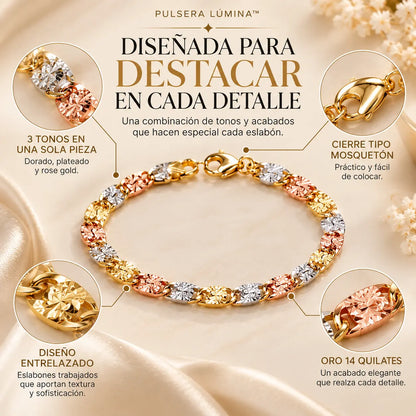 Pulsera Lúmina™  Oro 14K | Eleva Cualquier Look y Combina con Todo