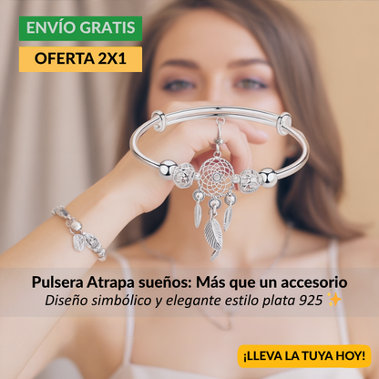 Lunaria™ — Pulsera Estilo Plata 925 con Atrapasueños Energético (2x1 Solo Hoy)