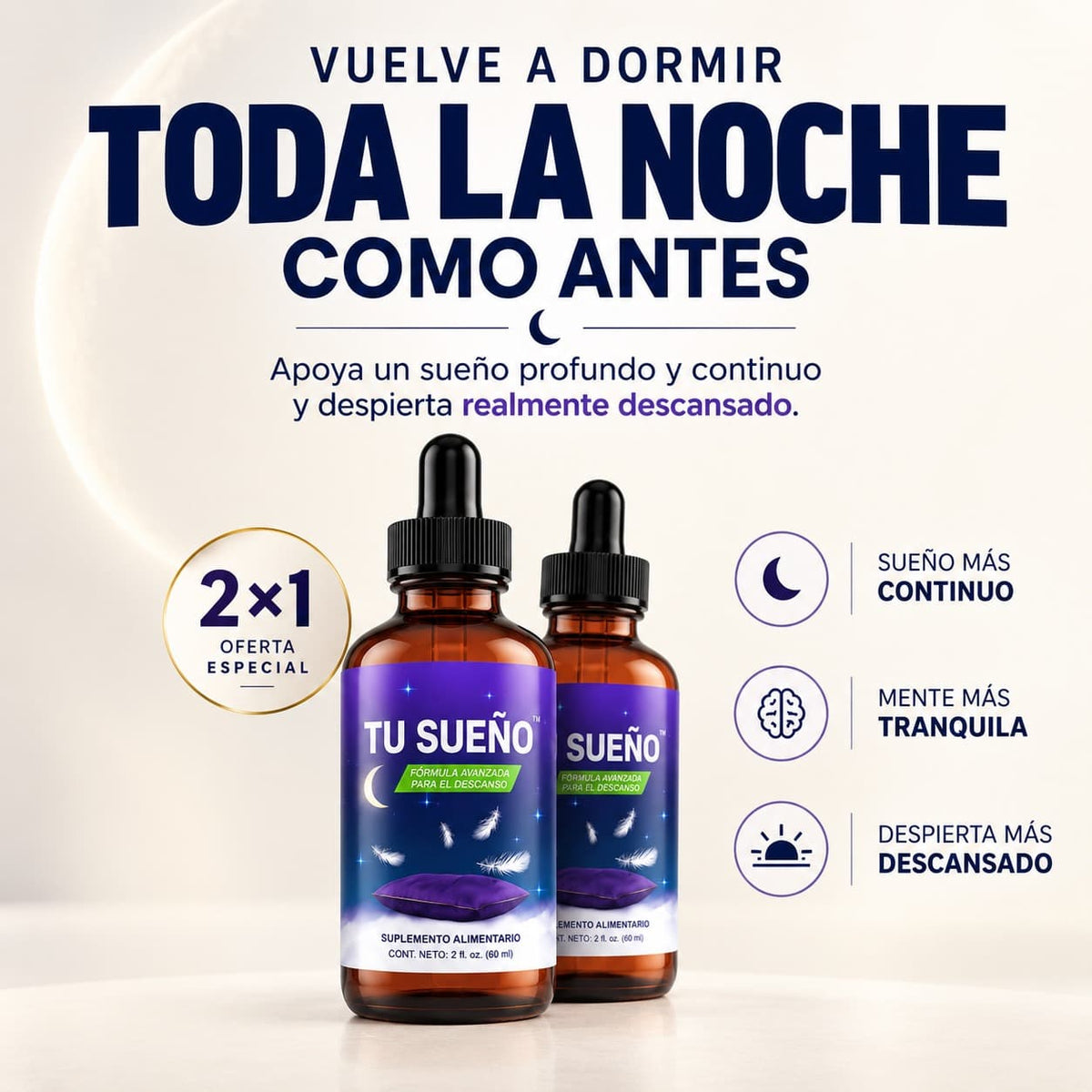 TU SUEÑO™ 2X1 | Vuelve a dormir toda la noche y despierta realmente descansado