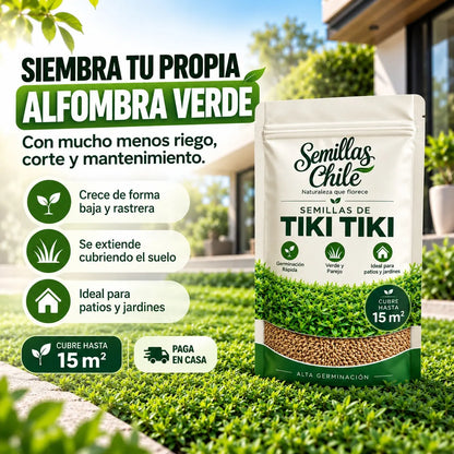 Tiki Tiki™ | Semillas Premium de Cobertura para Jardín — Cubre Hasta 15 m²