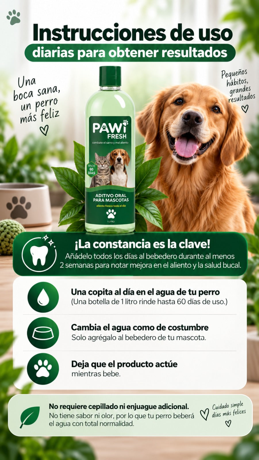 PAWI Fresh - instrucciones de uso diarias