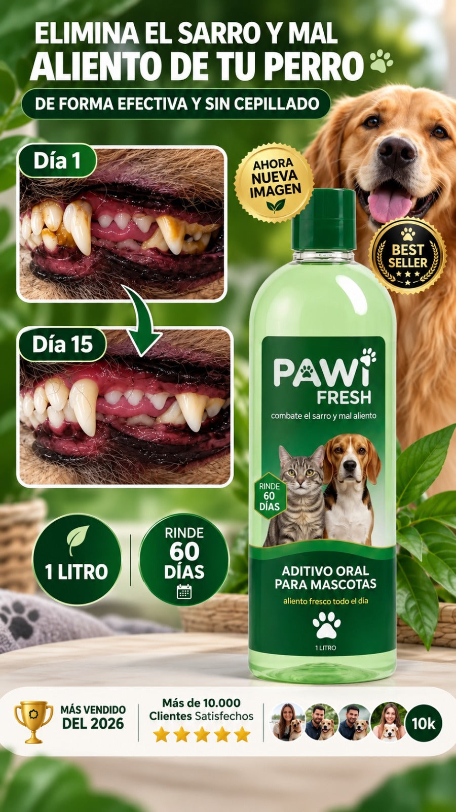 PAWI Fresh - elimina el sarro y mal aliento de tu perro sin cepillado